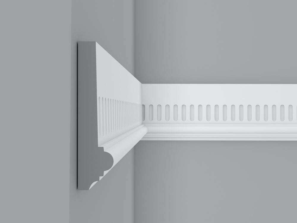 Cornice London Store Cornice CL-P05 medium Fluted plaster Panel Moulding image 2