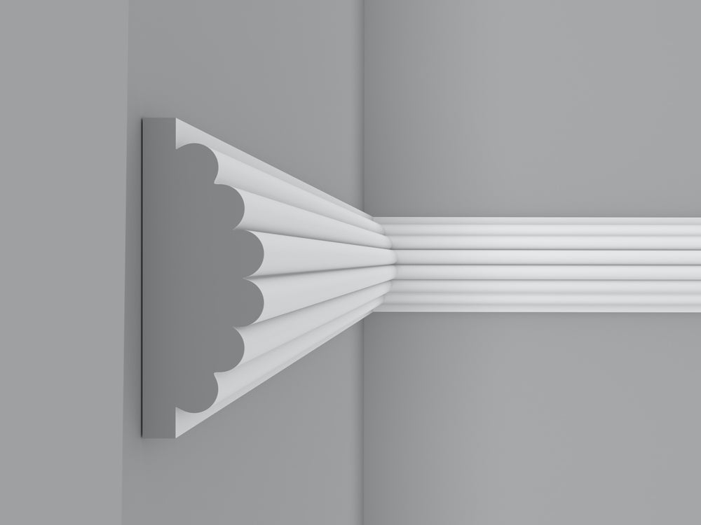 Cornice London Store Cornice CL-P06 medium Reeded plaster Panel Moulding image 2