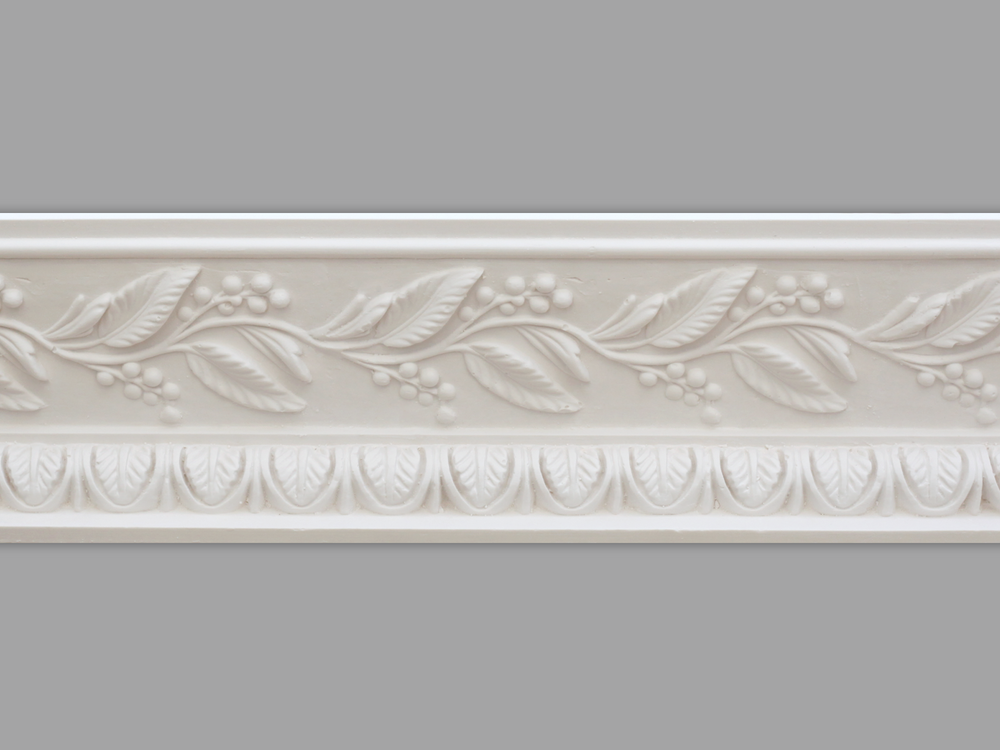 Cornice London Store Cornice CL-R08 Medium Berry & Leaf Enriched Regency plaster cornice image 1