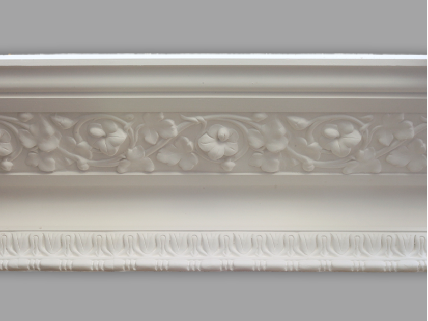 Cornice London Store Cornice CL-V11 Large Floral Lilly enriched Victorian plaster cornice image 1