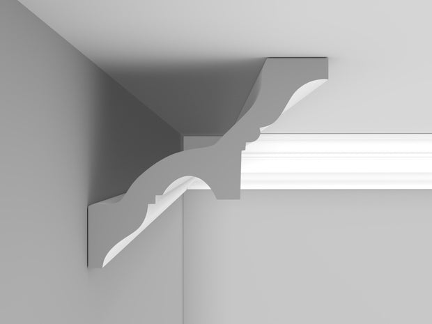 CL-G03 Small Georgian Cornice. Projection: 118mm. Height: 105mm.