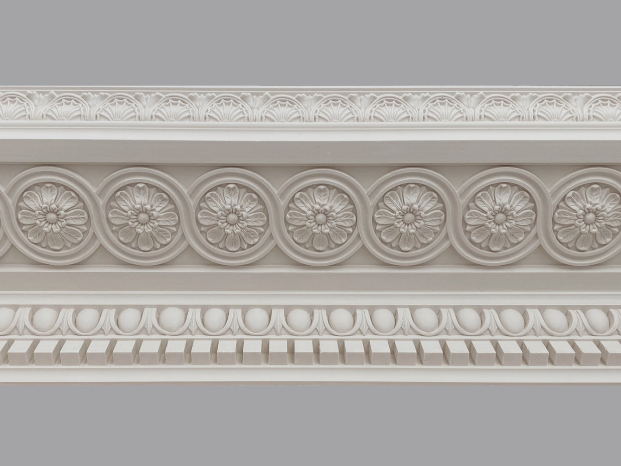 CL-RCC18 Large Regency/Classic Cornice. Projection: 330mm. Height: 195mm.