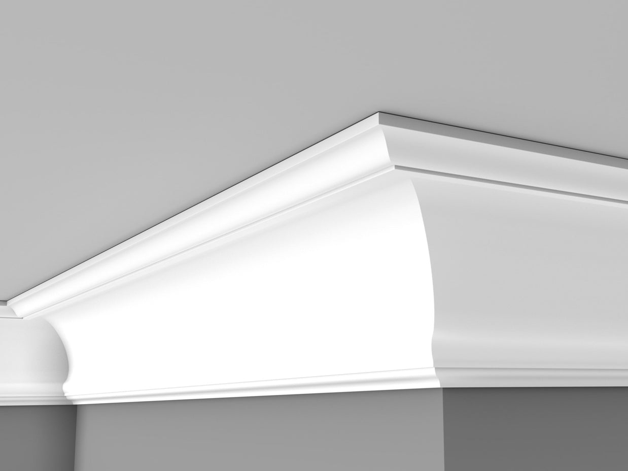 CL-E11 Large Edwardian Cornice. Projection: 210mm. Height: 210mm.