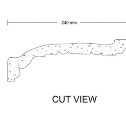 CL-RG19 Large Regency/Georgian Cornice. Projection: 240mm. Height: 74mm