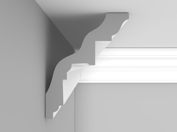 CL-G04 Medium Georgian Cornice. Projection: 130mm. Height: 160mm.
