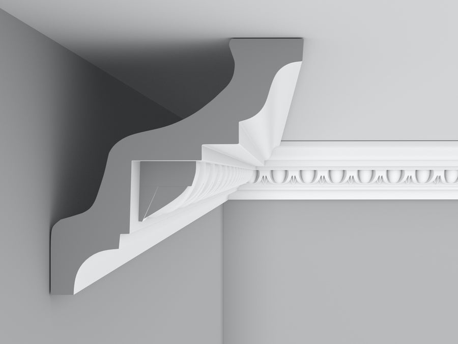 CL-CC07 Small Egg and Dart Plaster Cornice. The Cornice Store Plaster Cornice Collection. Image 12