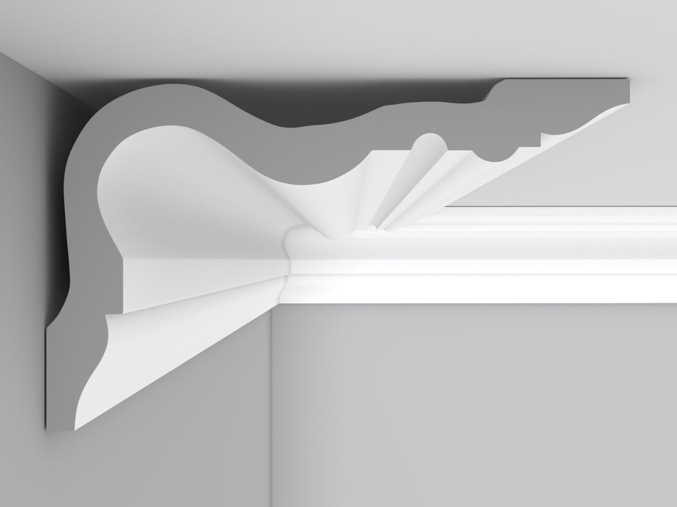 CL-VE19 Large Victorian/Edwardian Cornice. Projection: 280mm. Height: 180mm.