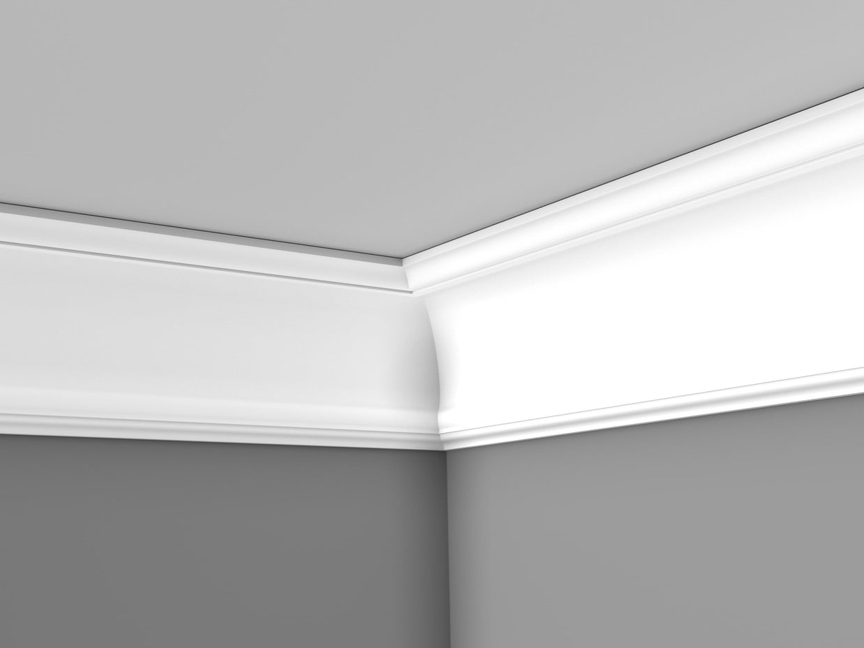 CL-E11 Large Edwardian Cornice. Projection: 210mm. Height: 210mm.