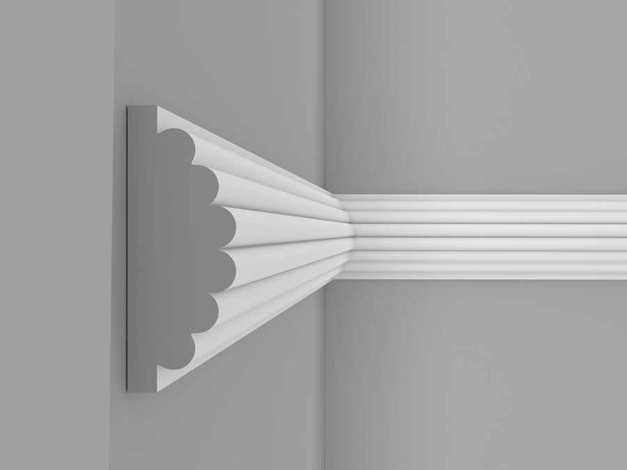 Cornice London Store Cornice CL-P06 medium Reeded plaster Panel Moulding image 2