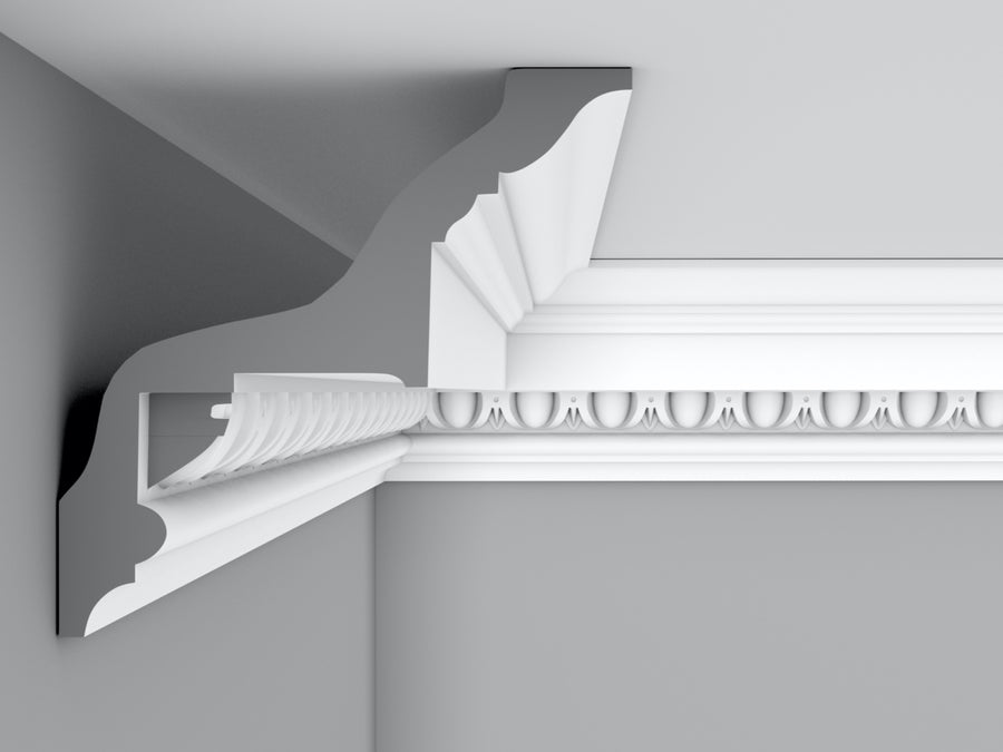Cornice CL-CC14 Large Egg & Dart Plaster Cornice image 2. The Cornice Store London based supplier of Plaster Cornice & Ceiling Roses