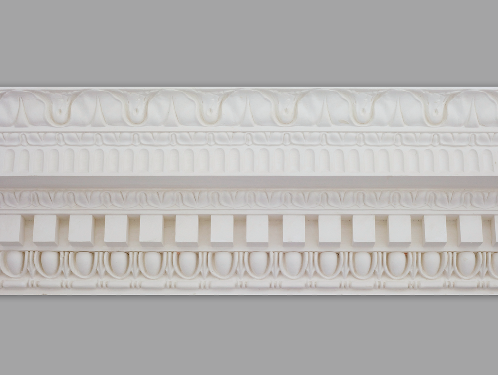 Cornice London Store Cornice CL-CC10 large Dentil block with Egg & Dart  plaster cornice image 1