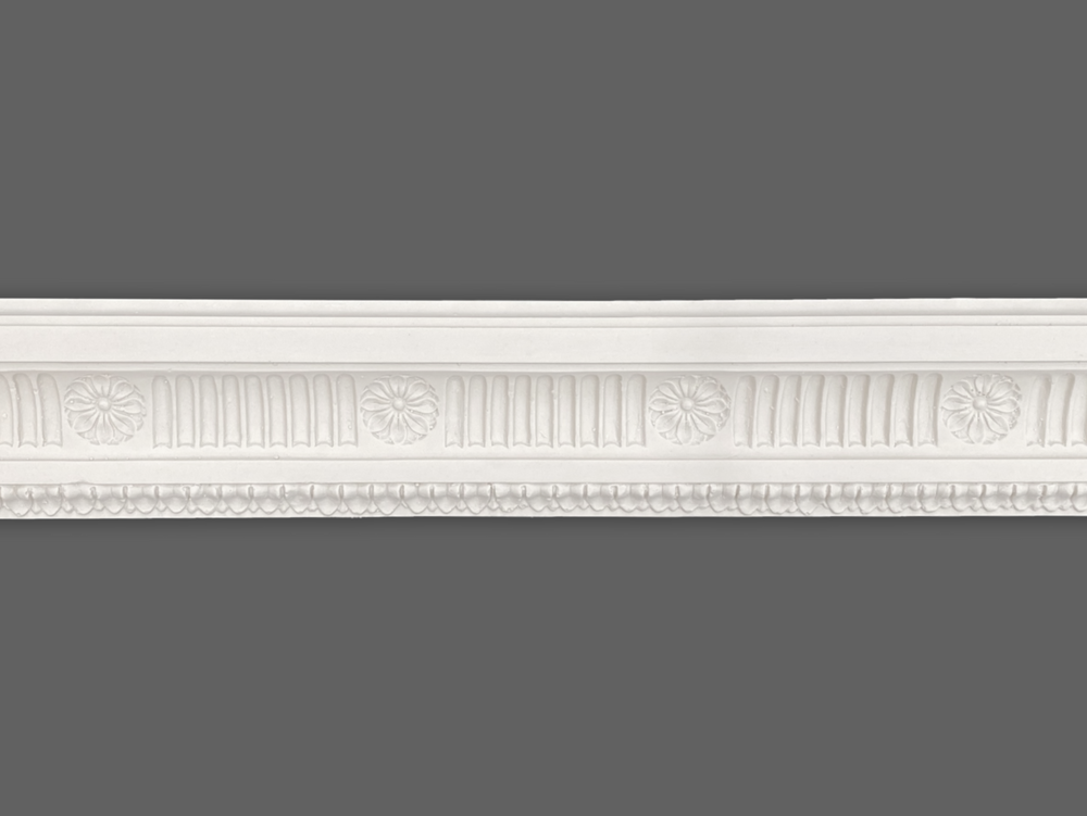 Cornice London Store Cornice CL-D01 medium Fluted and Flower enriched plaster Panel Moulding Dado Rail image 1