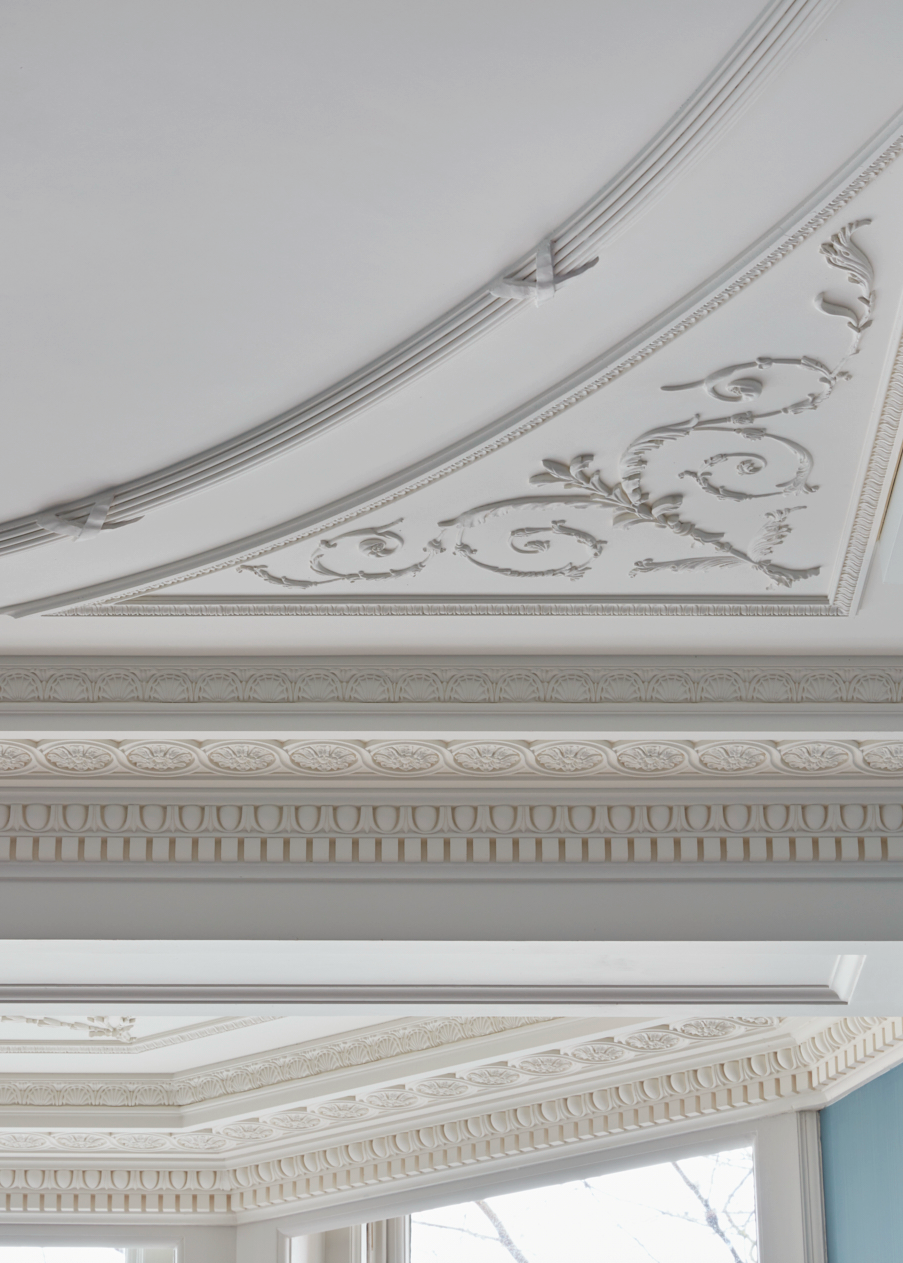 Cornice London Store Cornice CL-P06 medium Reeded plaster Panel Moulding image 15