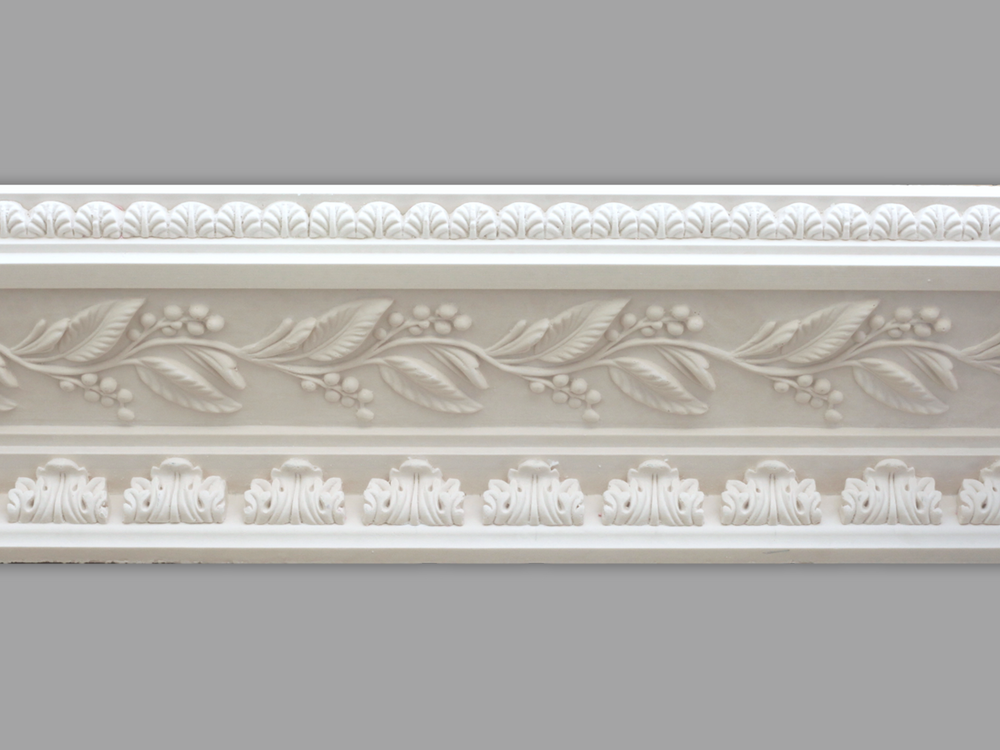 Cornice London Store Cornice CL-R09 Medium Berry & Leaf Enriched Regency plaster cornice image 1