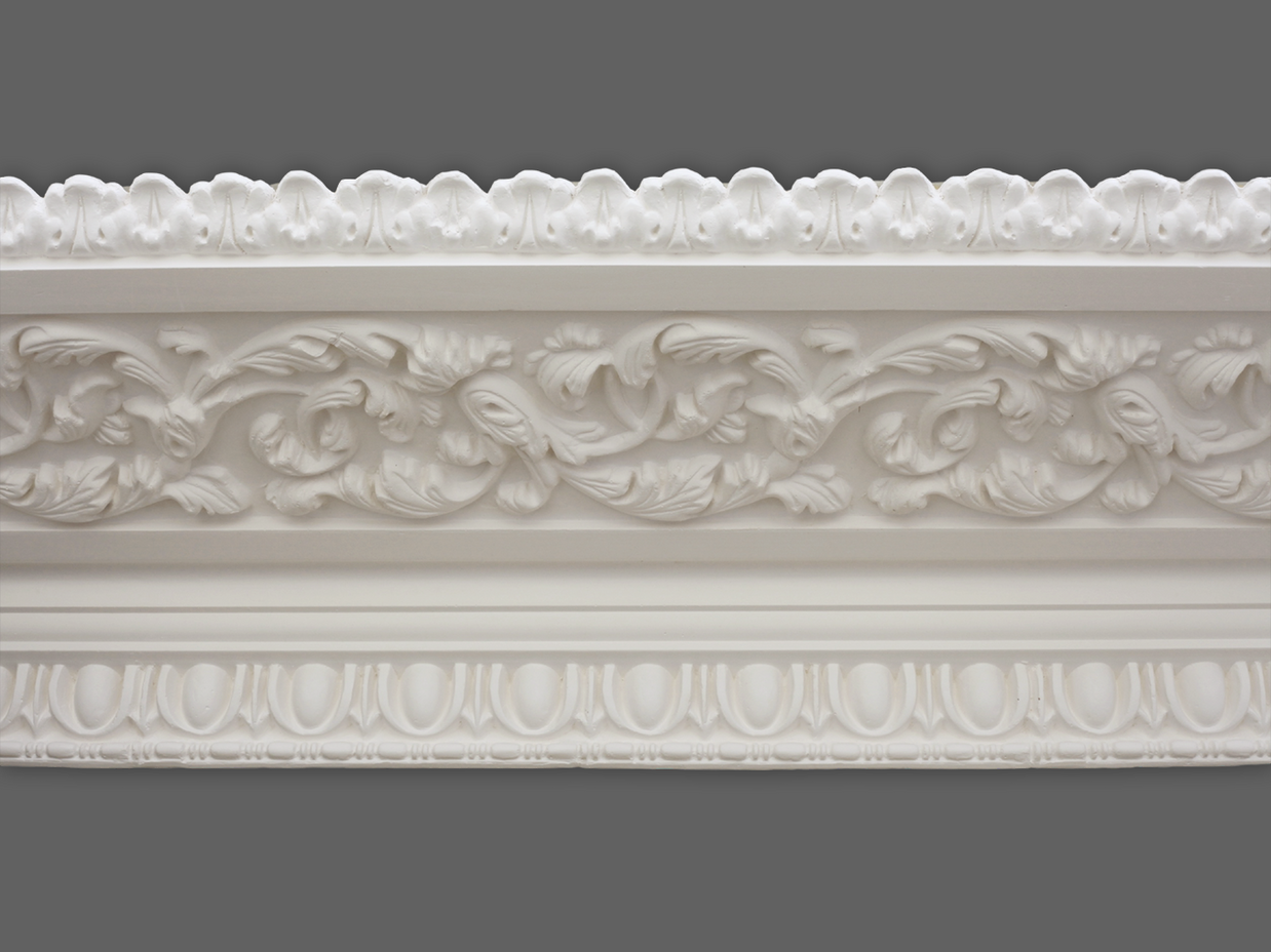 Cornice London Store Cornice CL-V09 Large Floral enriched Victorian plaster cornice image 2