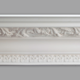 Cornice London Store Cornice CL-V21 Large Floral Lilly enriched Victorian plaster cornice image 2