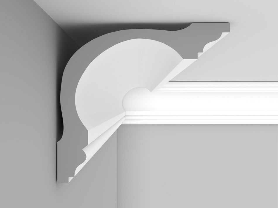 CL-VE05 Medium Victorian/Edwardian Cornice. Projection: 133mm. Height: 125mm.
