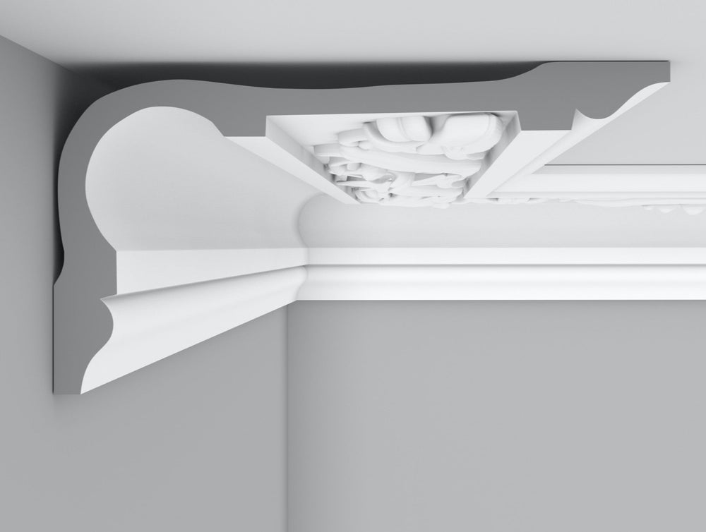 Cornice London Store Cornice CL-VE20 Large Floral Lilly Enriched Victorian Edwardian plaster cornice image 2