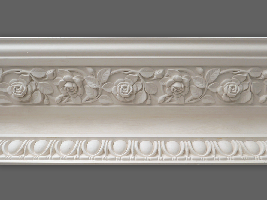 Cornice London Store Cornice CL-V10 Large Floral Rose enriched Victorian plaster cornice image 8