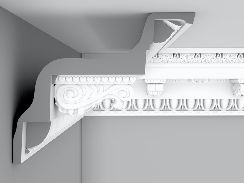 Cornice CL-CC05 Large Modillion Block and Patera detailed Plaster Cornice. image 2. The Cornice Store Plaster Cornice Collection image 3