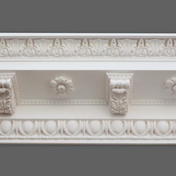Cornice London Store Cornice CL-CC05 Large Modillion Block and patera plaster cornice room view  image 9