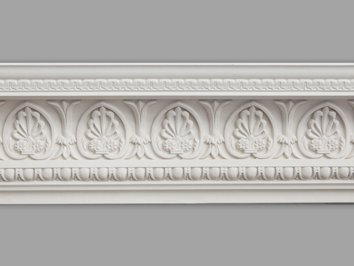 Cornice CL-CC08 large Classic Floral Enriched Plaster Cornice. The Cornice Store Plaster Cornice Collection. image 1