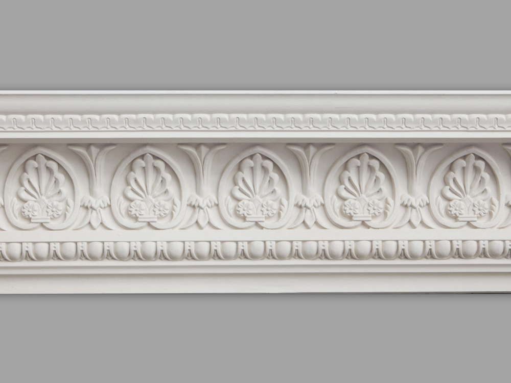 Cornice CL-CC08 large Classic Floral Enriched Plaster Cornice. The Cornice Store Plaster Cornice Collection. image 1