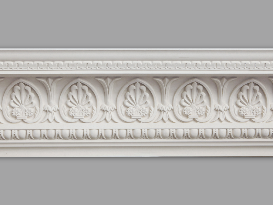 Cornice CL-CC08 large Classic Floral Enriched Plaster Cornice. The Cornice Store Plaster Cornice Collection. image 1