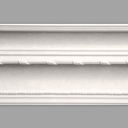 Cornice CL-CC09 large enriched  plaster cornice image 1. The Cornice Store  London based supplier of Plaster Cornice & Ceiling Roses, handmade by Artisans using natural materials. Delivery within 10-14 working days. 