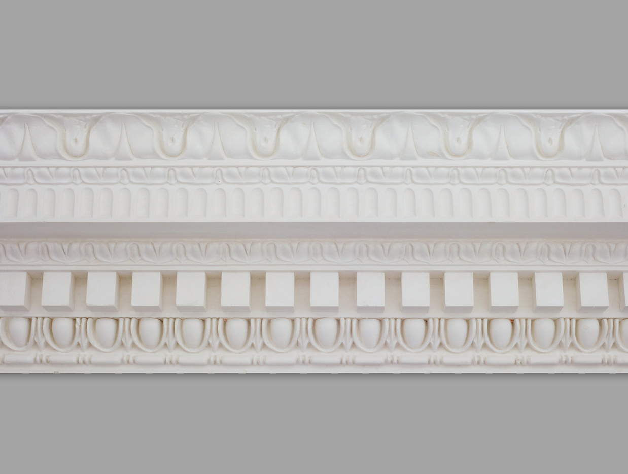 Cornice CL-CC10 large Dentil block with Egg & Dart  Plaster Cornice image 1. The Cornice Store  London based supplier of Plaster Cornice & Ceiling Roses, handmade by Artisans using natural materials. Delivery within 10-14 working days. 