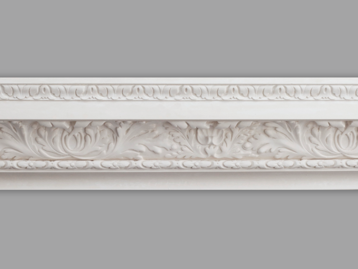 Cornice London Store Cornice CL-CC11 Medium Leaf enriched Plaster Cornice image 1.  The Cornice Store Plaster Cornice Collection