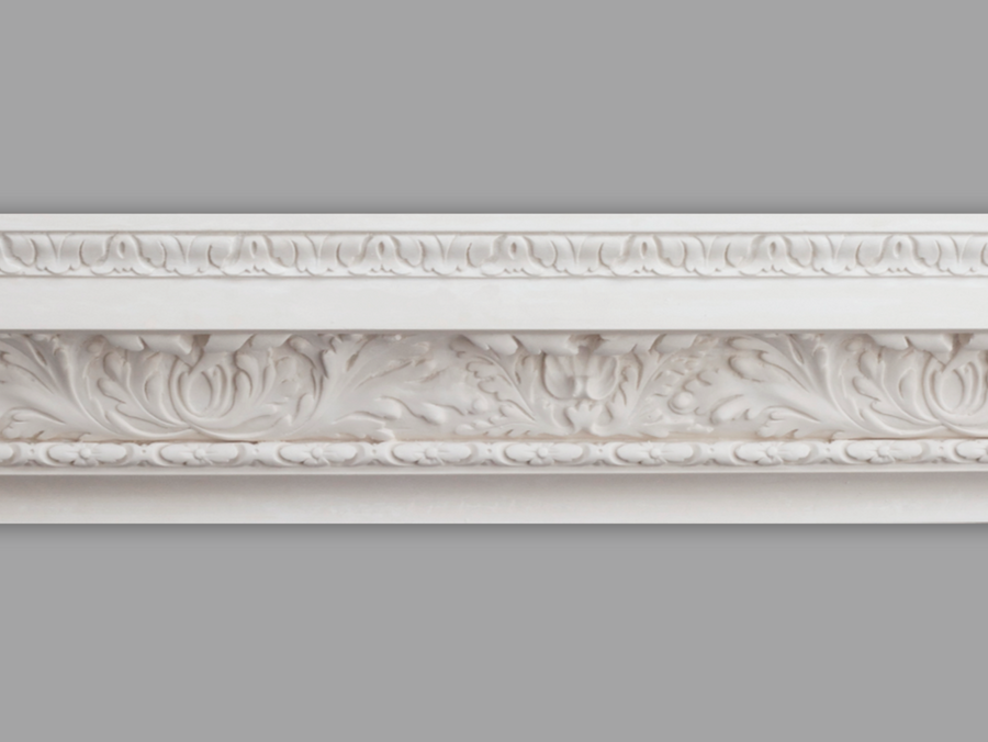Cornice London Store Cornice CL-CC11 Medium Leaf enriched Plaster Cornice image 1.  The Cornice Store Plaster Cornice Collection