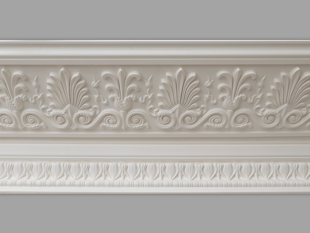 Cornice CL-GCC20 Large Floral Detail Regency Classic Plaster Cornice image 1. The Cornice Store London based supplier of Plaster Cornice & Ceiling Roses