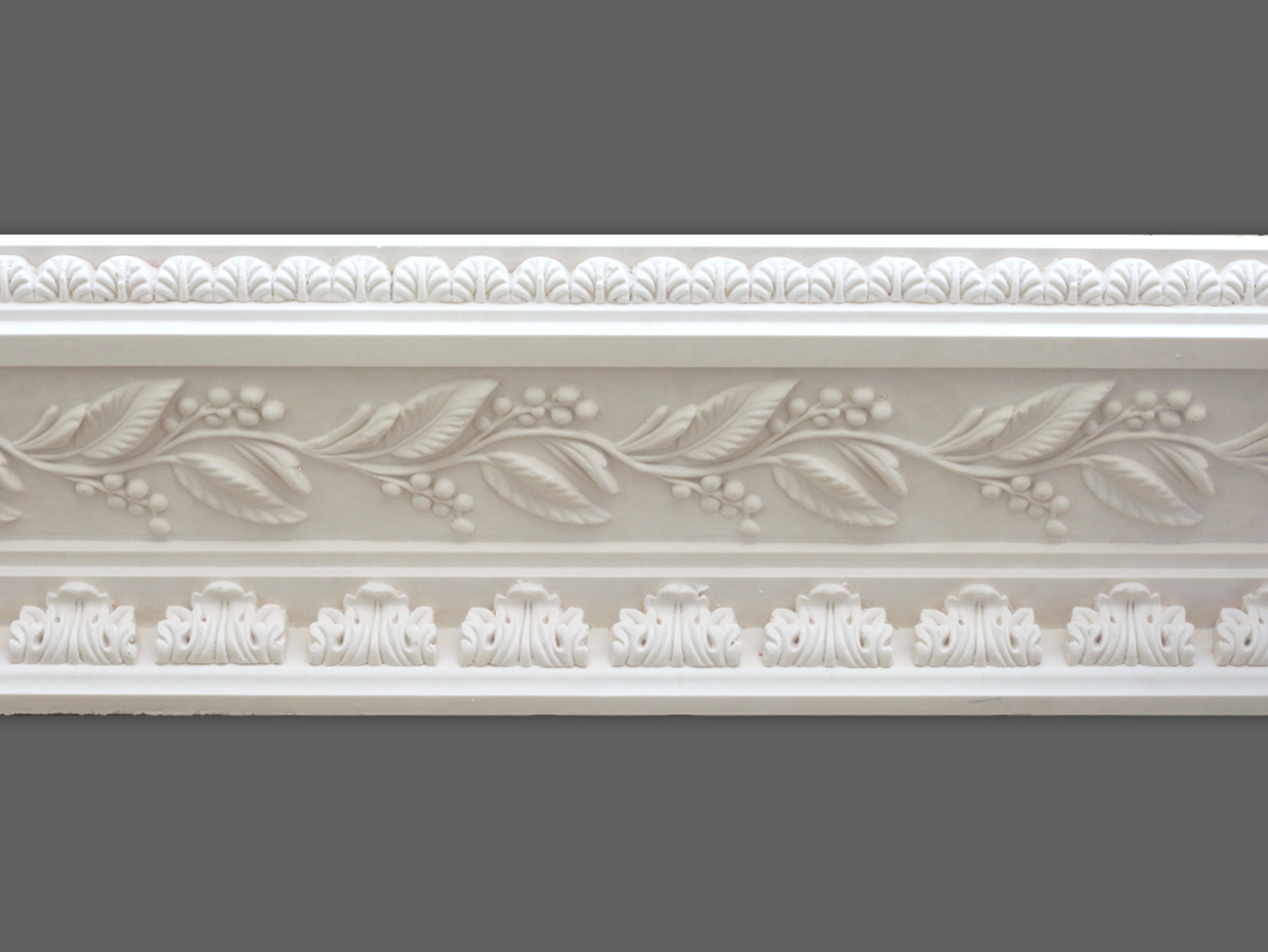 Cornice London Store Cornice CL-R09 Medium Berry & Leaf Enriched Regency plaster cornice image 12