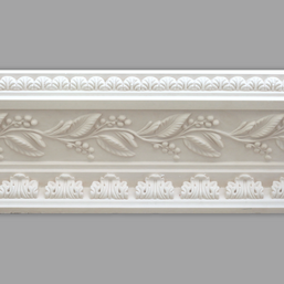 Cornice London Store Cornice CL-R09 Medium Berry & Leaf Enriched Regency plaster cornice image 1