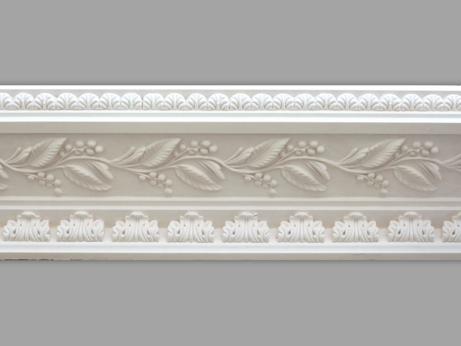 Cornice London Store Cornice CL-R09 Medium Berry & Leaf Enriched Regency plaster cornice image 1
