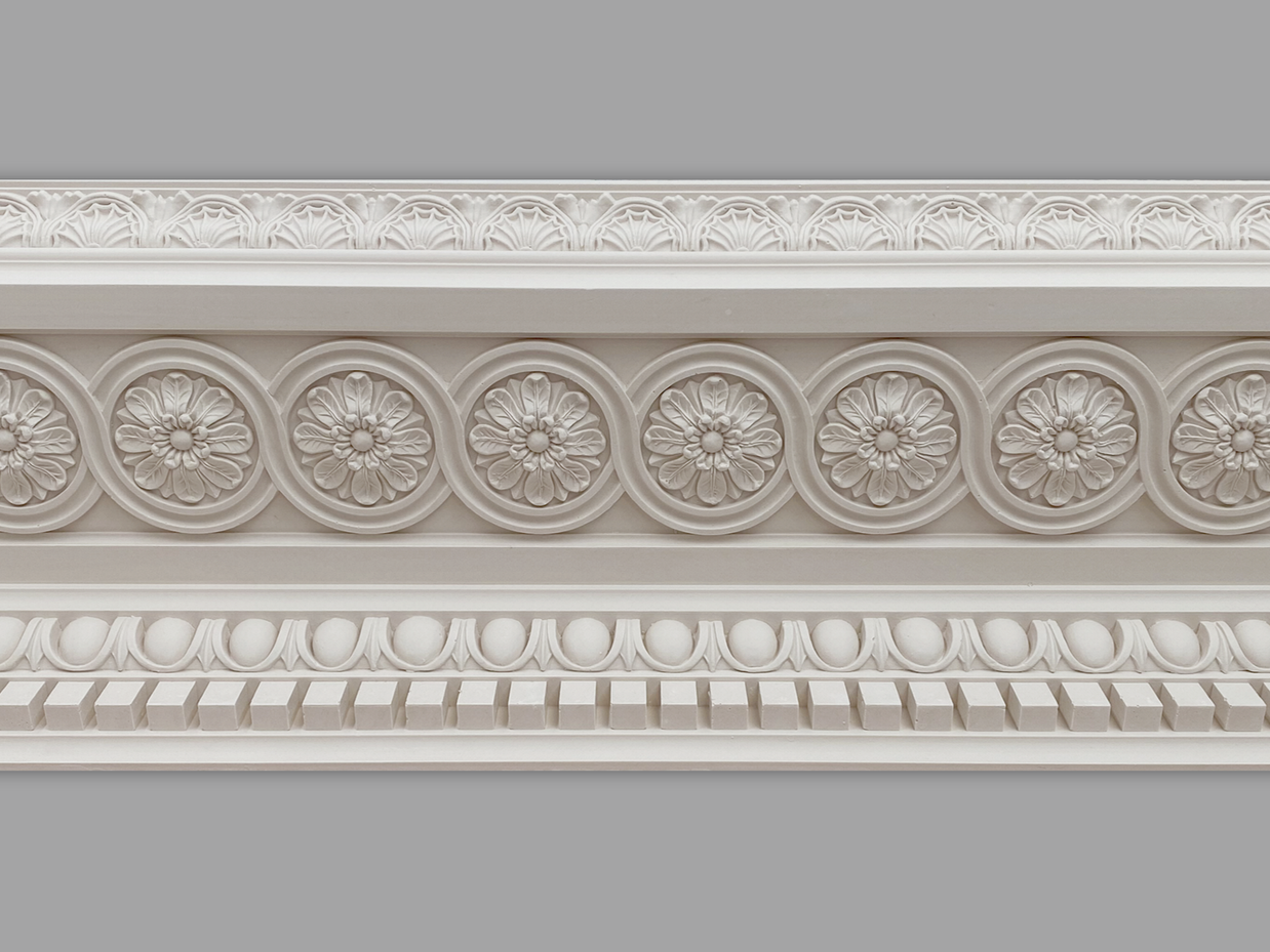 Cornice London Store Cornice CL-RCC18 Large guilloche enriched Regency plaster cornice image 1