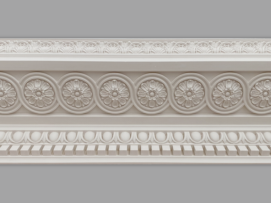Cornice London Store Cornice CL-RCC18 Large guilloche enriched Regency plaster cornice image 1