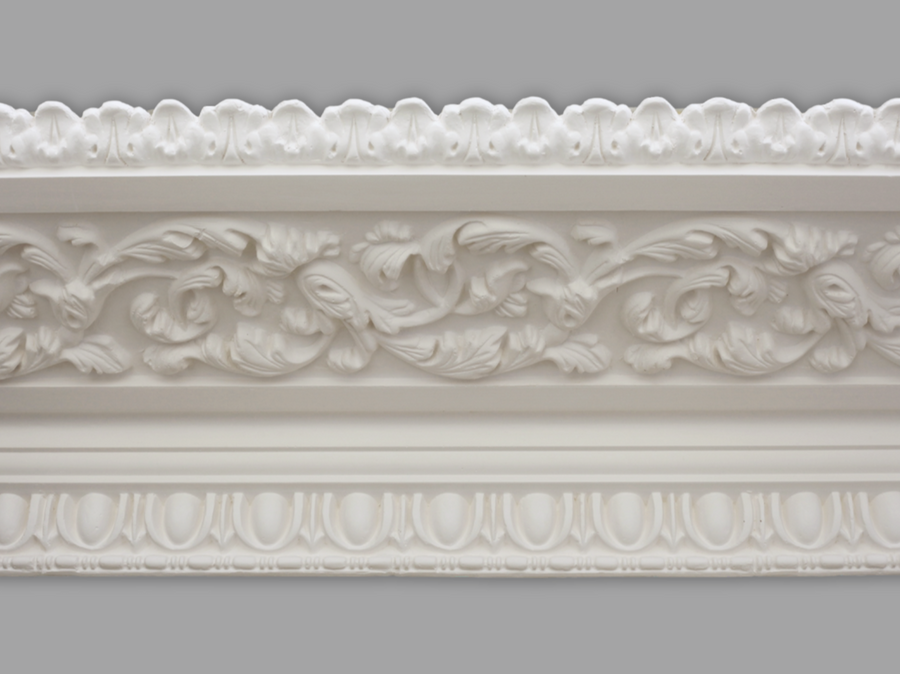 Cornice London Store Cornice CL-V09 Large Floral enriched Victorian plaster cornice image 1