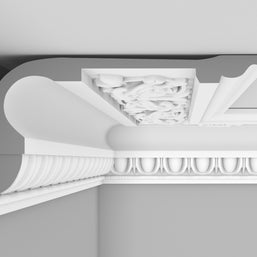 Cornice London Store Cornice CL-V10 Large Floral Rose enriched Victorian plaster cornice image 2