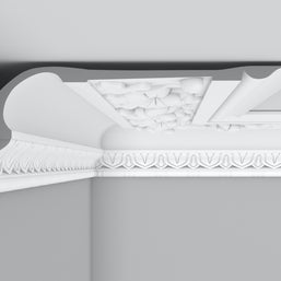 Cornice London Store Cornice CL-V11 Large Floral Lilly enriched Victorian plaster cornice image 2