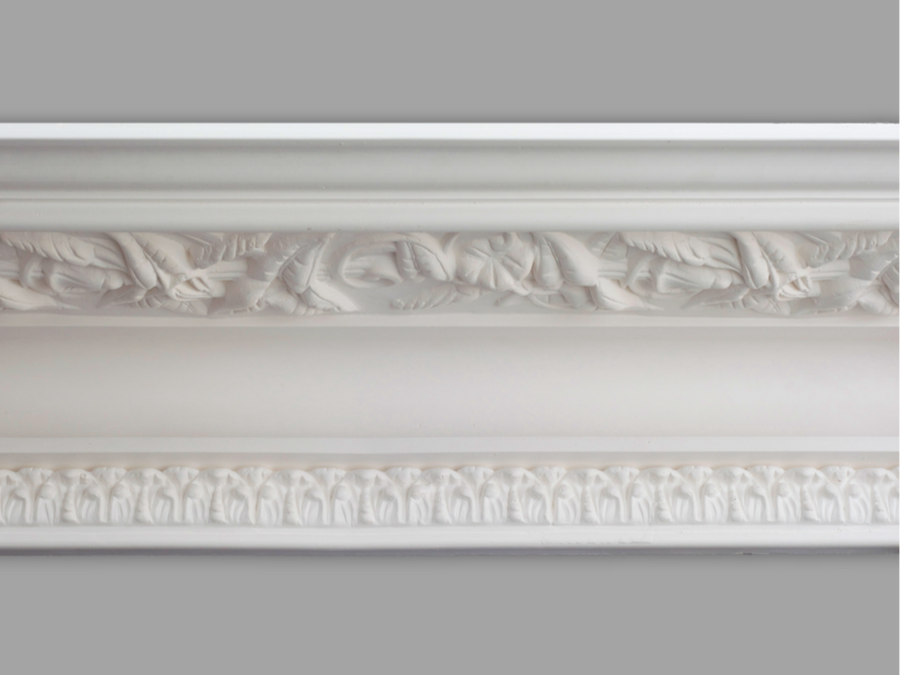 Cornice London Store Cornice CL-V21 Large Floral Lilly enriched Victorian plaster cornice image 2