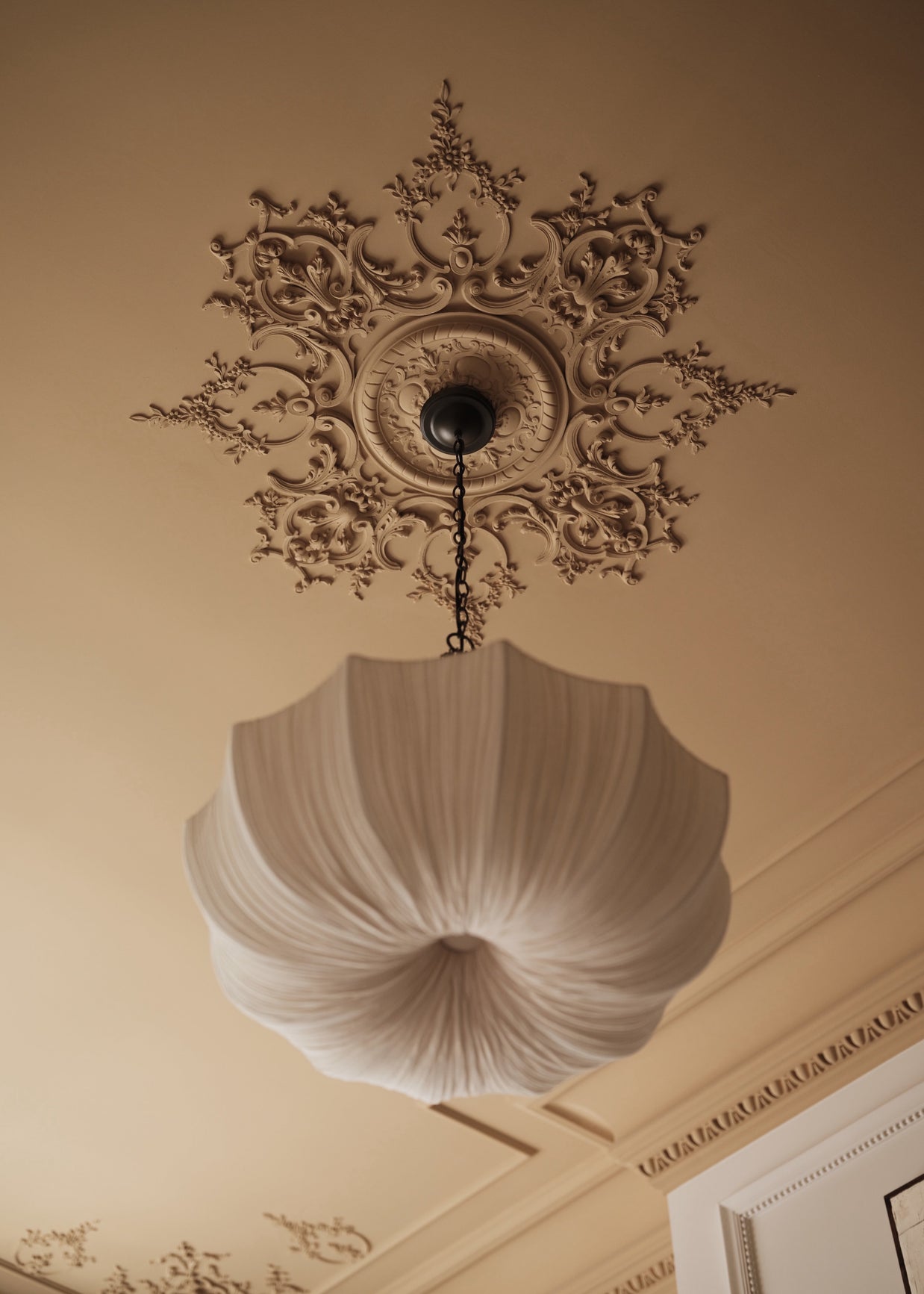 CL-CR38 Large Louis XV enriched Plaster & Resin Ceiling Rose. The Cornice Store London supplier of Plaster Ceiling Roses. I 14