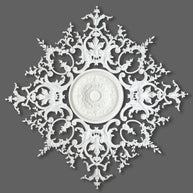 CL-CR38 Large Louis XV enriched Plaster & Resin Ceiling Rose. The Cornice Store London supplier of Plaster Ceiling Roses. I 1