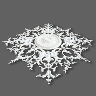 CL-CR38 Large Louis XV enriched Plaster & Resin Ceiling Rose. The Cornice Store London supplier of Plaster Ceiling Roses. I 1