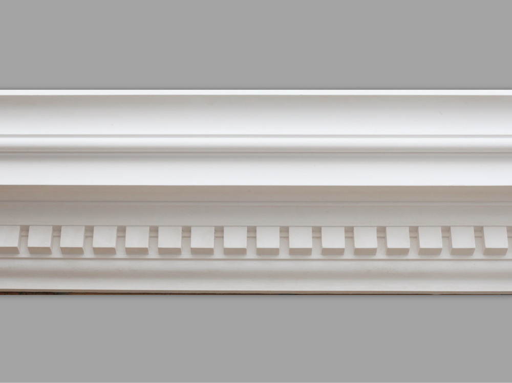 Cornice Store CL-CC01 large Classic Dentil Block Plaster Cornice image 2. The Cornice Store Plaster Cornice Collection
