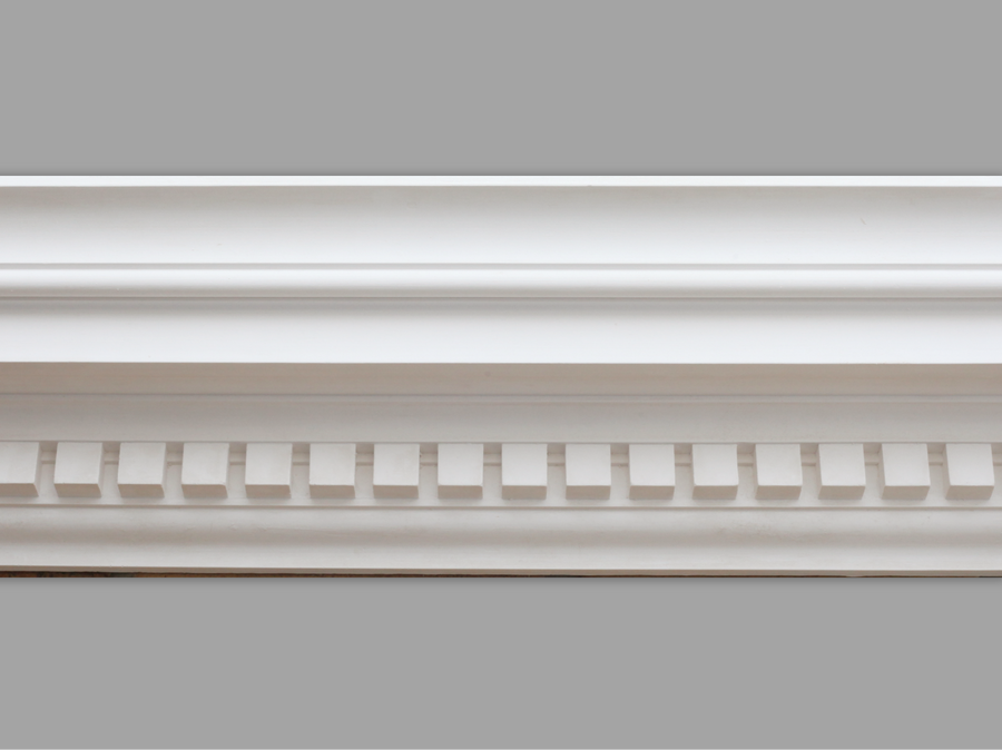 Cornice Store CL-CC01 large Classic Dentil Block Plaster Cornice image 2. The Cornice Store Plaster Cornice Collection