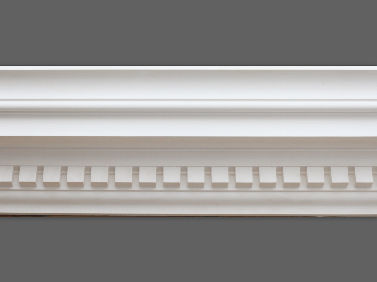 Cornice Store CL-CC01 large Classic Dentil Block Plaster Cornice image 9. The Cornice Store Plaster Cornice Collection