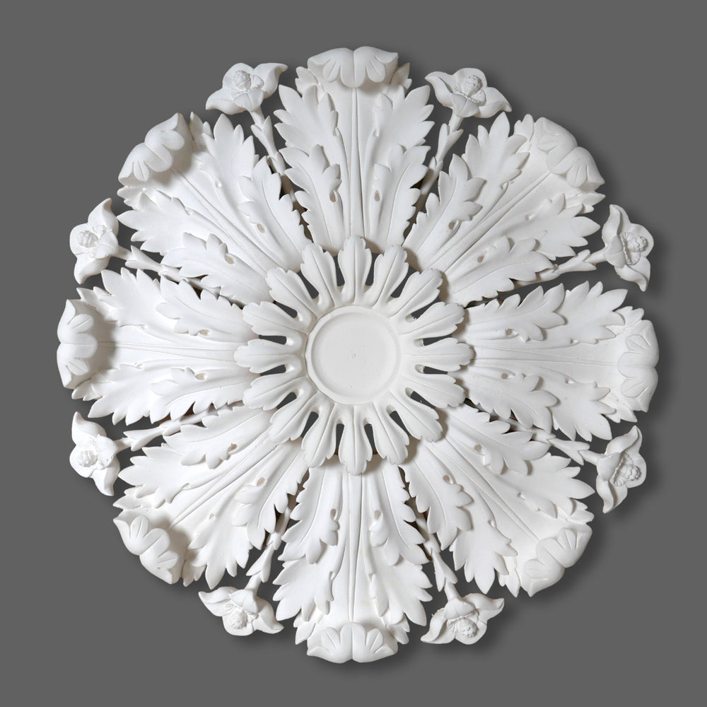 CL-CR32 Large Regency-Victorian individual Floral Leaf Plaster Ceiling Rose. image 1