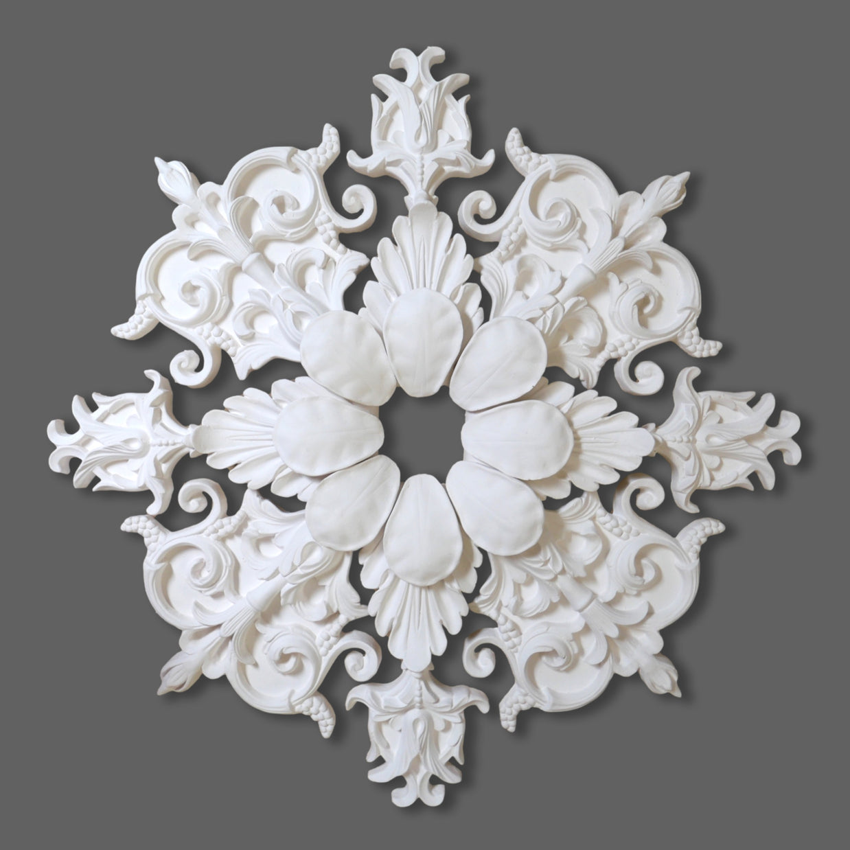 CL-CR28 Large Victorian-Edwardian individual Floral Leaf Plaster Ceiling Rose. The Cornice Store. Image 1